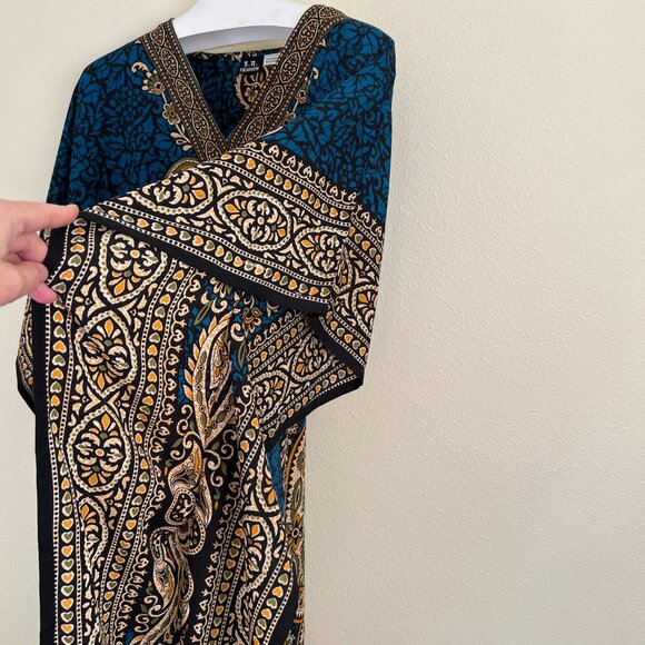 Kaftan Dress - Blue & Gold - Picture 4 of 5